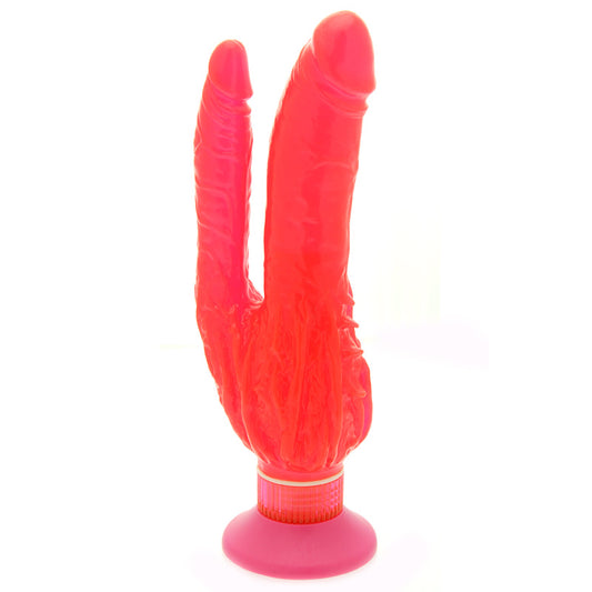 9 Inch Wall Bangers Double Penetrator Waterproof Vibrator - Peaches & Cream