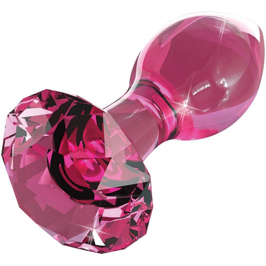 Icicles No.79 Pink Crystal Glass Butt Plug - Peaches & Cream