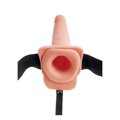 Fetish Fantasy 7.5 Inch Hollow Squirting Strapon - Peaches & Cream