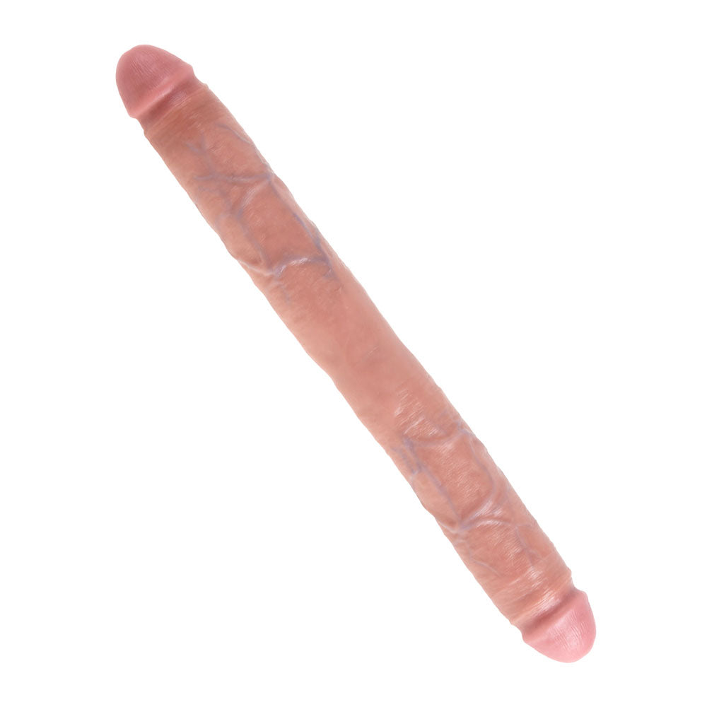 King Cock 16 Inch Thick Double Dildo flesh - Peaches & Cream