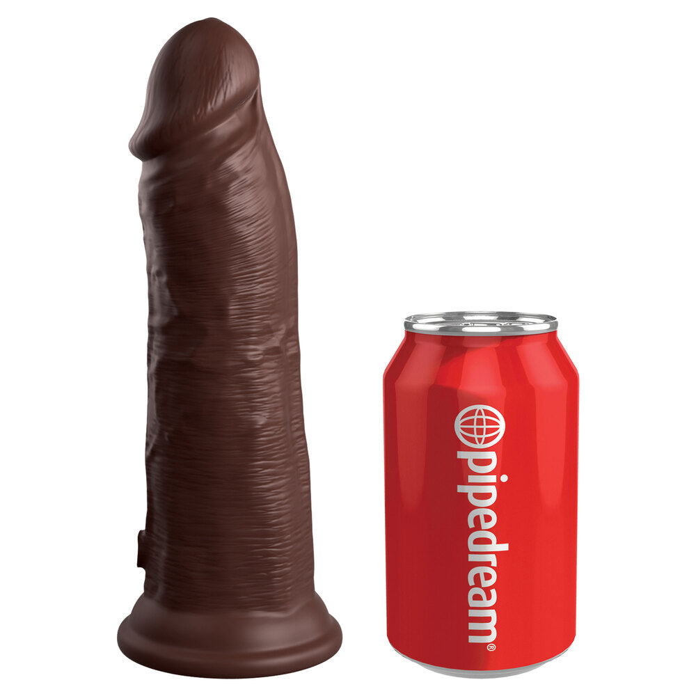 King Cock Elite 8 Inch Dual Density Cock Flesh Brown - Peaches & Cream