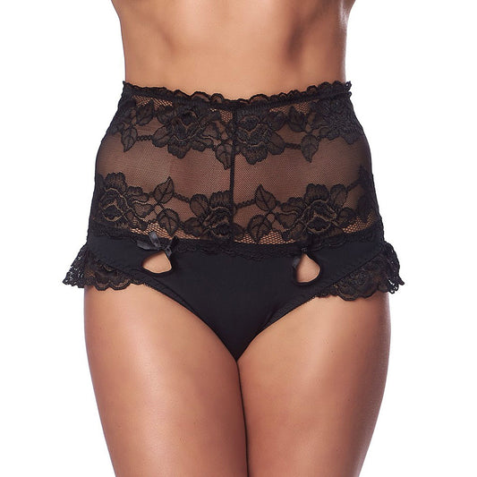 Perfect Fit Black High Waist Panty - Peaches & Cream