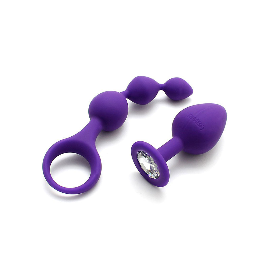 Barcelona Purple Anal Pleasure Play Set - Peaches & Cream