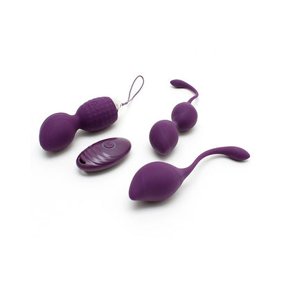 Rimini Vibrating Kegel Ball Set With Remote Control - Peaches & Cream