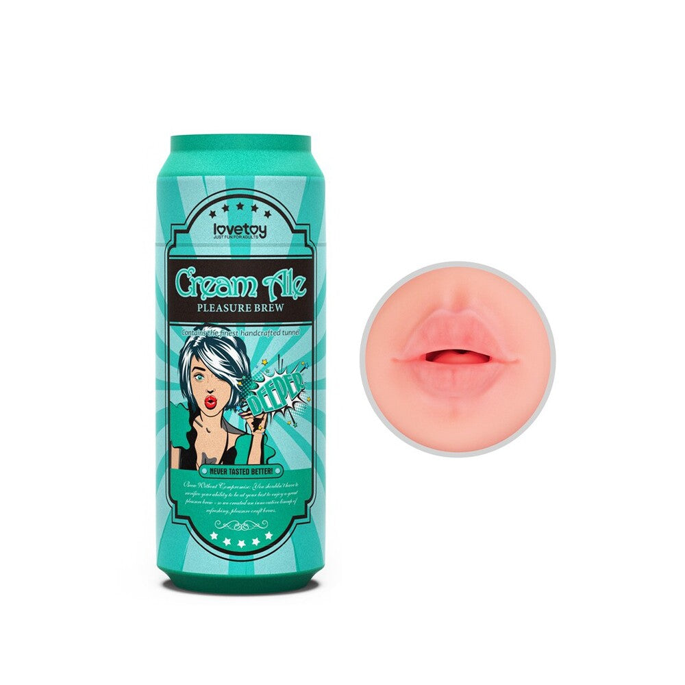 Love Toy Pleasure Brew Cream Ale Mouth Masturbator - Peaches & Cream