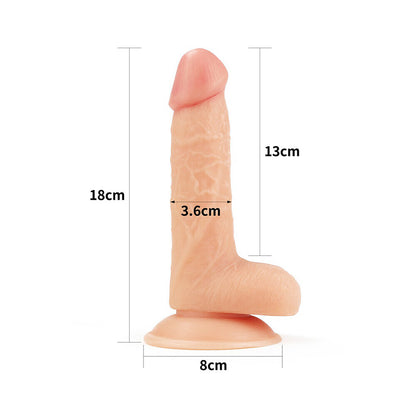 Lovetoy 7 Inch The Ultra Soft Dude Dildo - Peaches & Cream