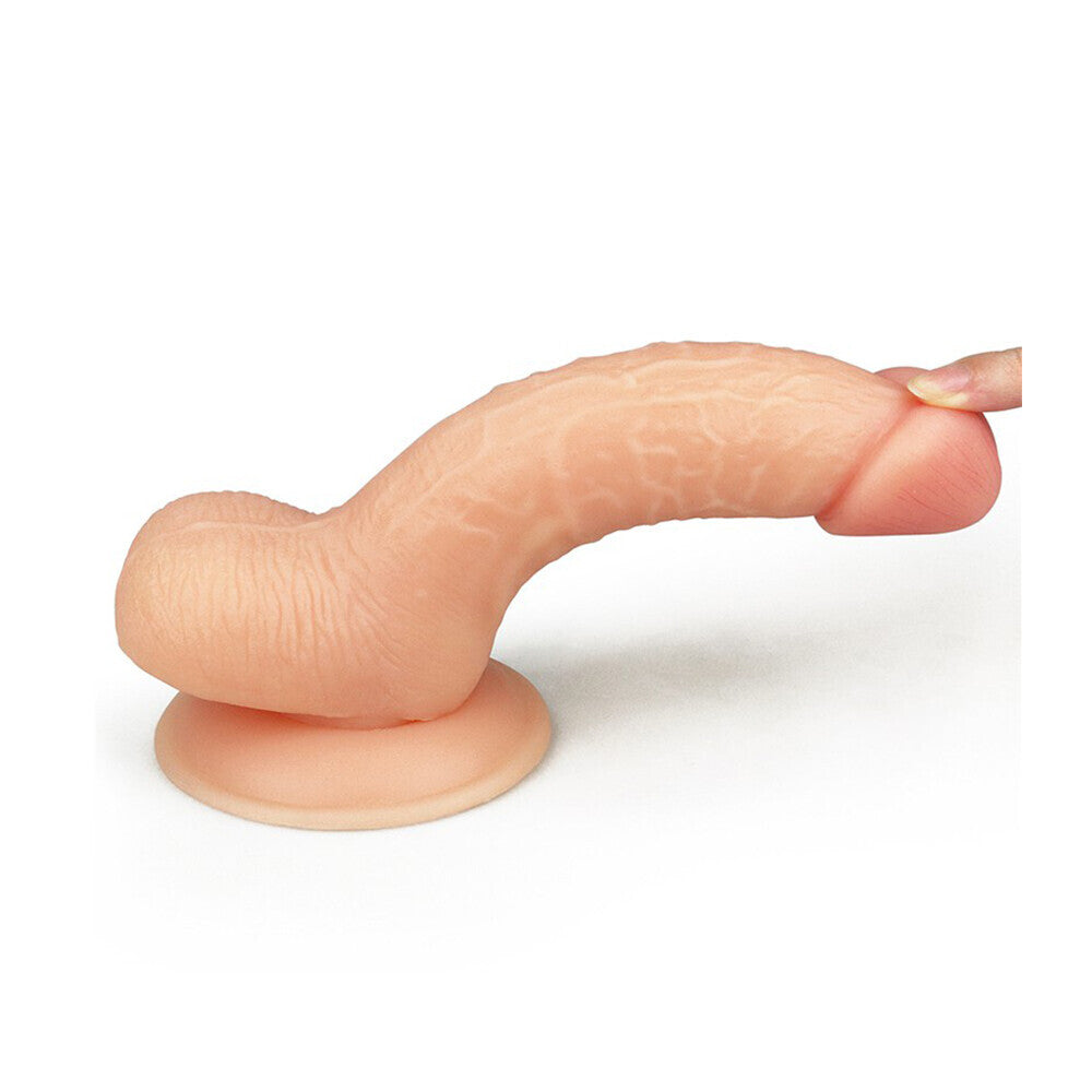 Lovetoy 7 Inch The Ultra Soft Dude Dildo - Peaches & Cream