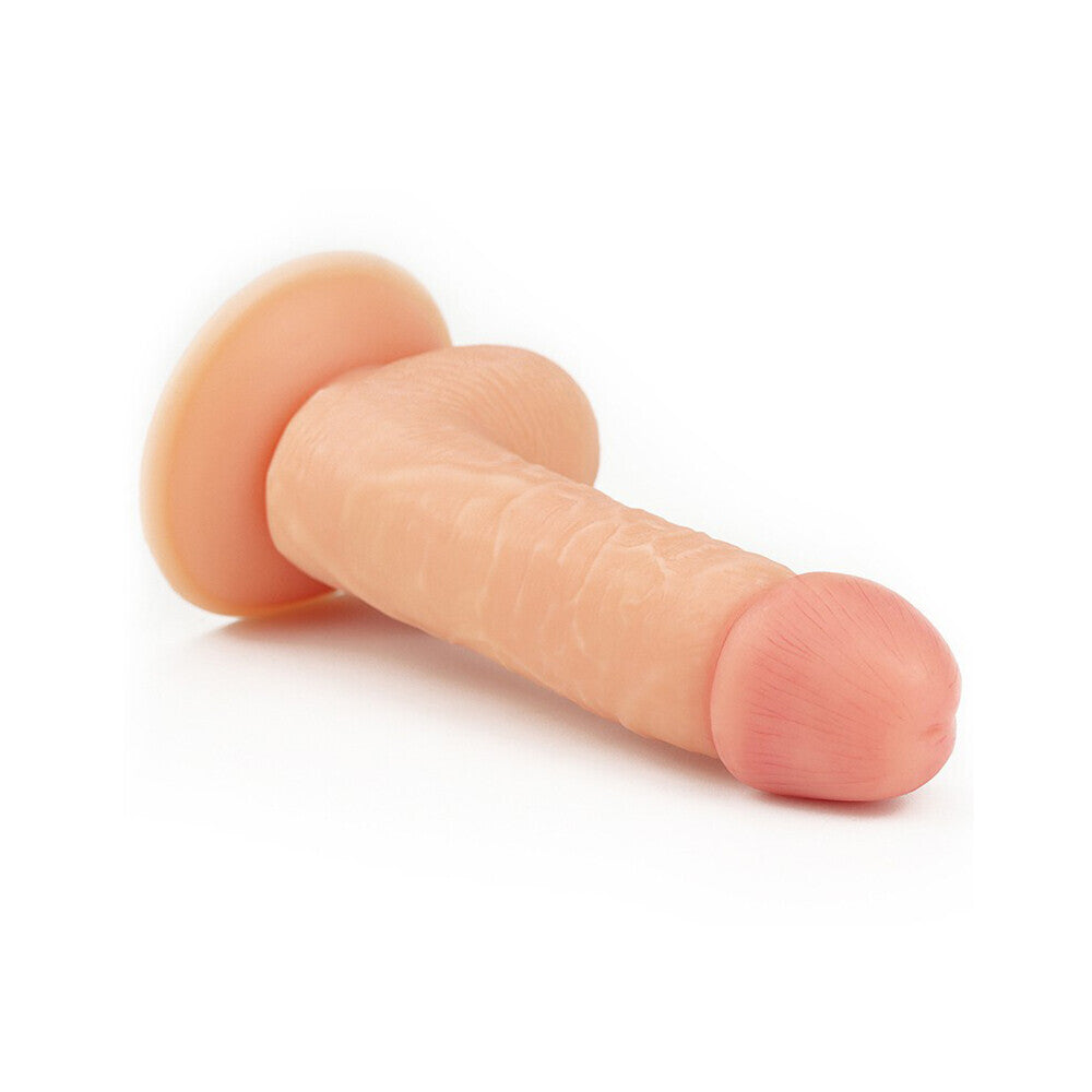 Lovetoy 7 Inch The Ultra Soft Dude Dildo - Peaches & Cream