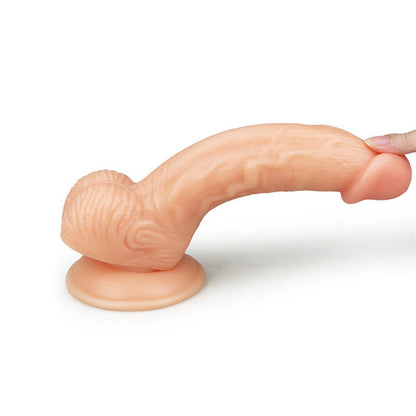 Lovetoy 8 Inch The Ultra Soft Dude Dildo - Peaches & Cream