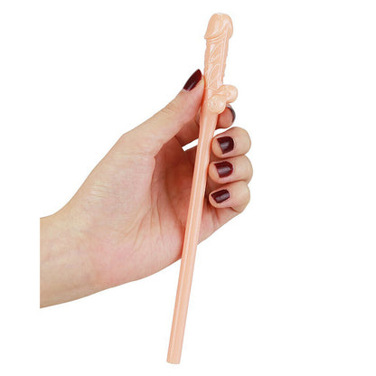 Lovetoy Pack Of 9 Willy Straws Flesh Pink - Peaches & Cream