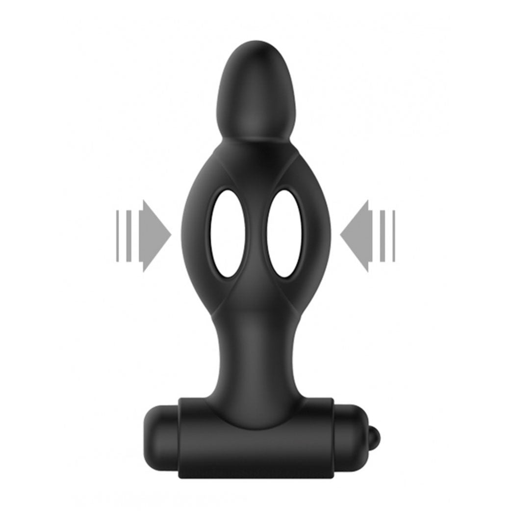 Mr Play Silicone Vibrating Anal Plug - Peaches & Cream