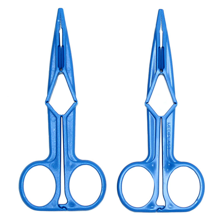 Blue Scissor Nipple Clamps - Peaches & Cream