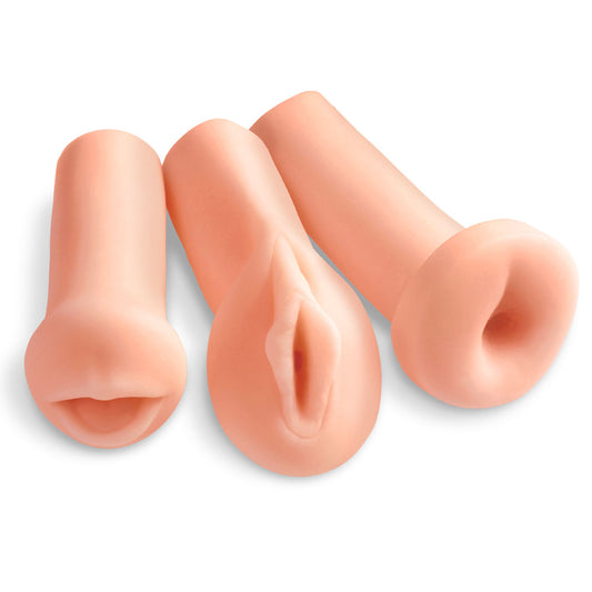 Pipedream Extreme Toyz All 3 Holes Masturbators - Peaches & Cream