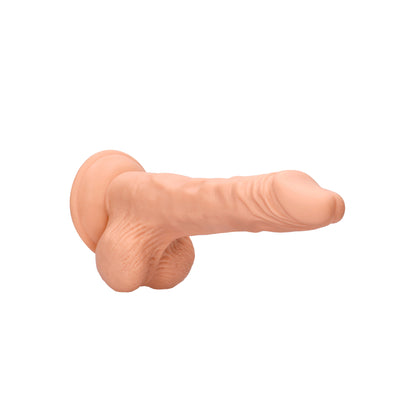 RealRock 8 Inch Dong With Testicles Flesh Pink - Peaches & Cream