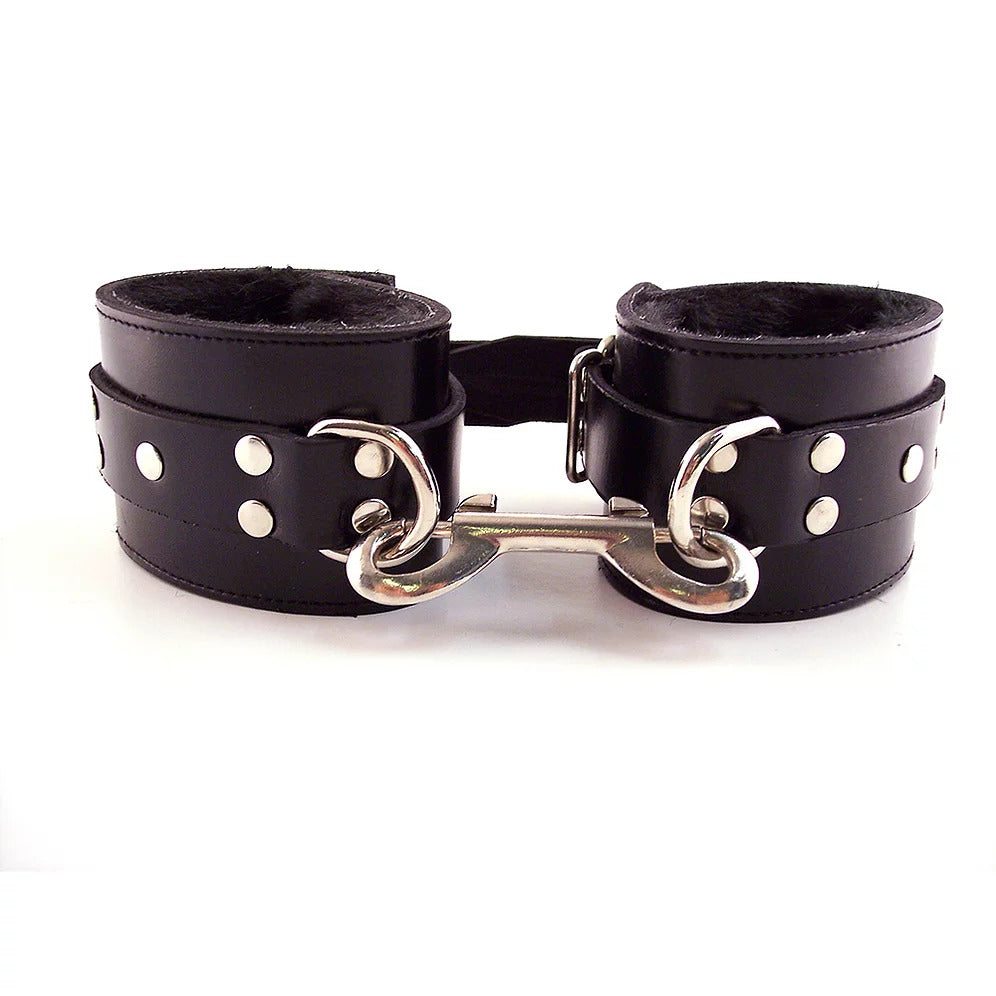 Rouge Garments Black Fur Wrist Cuffs - Peaches & Cream