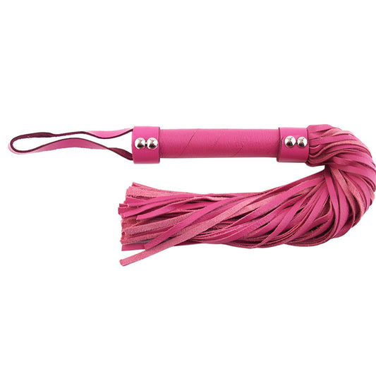 Rouge Garments Pink Leather Flogger - Peaches & Cream