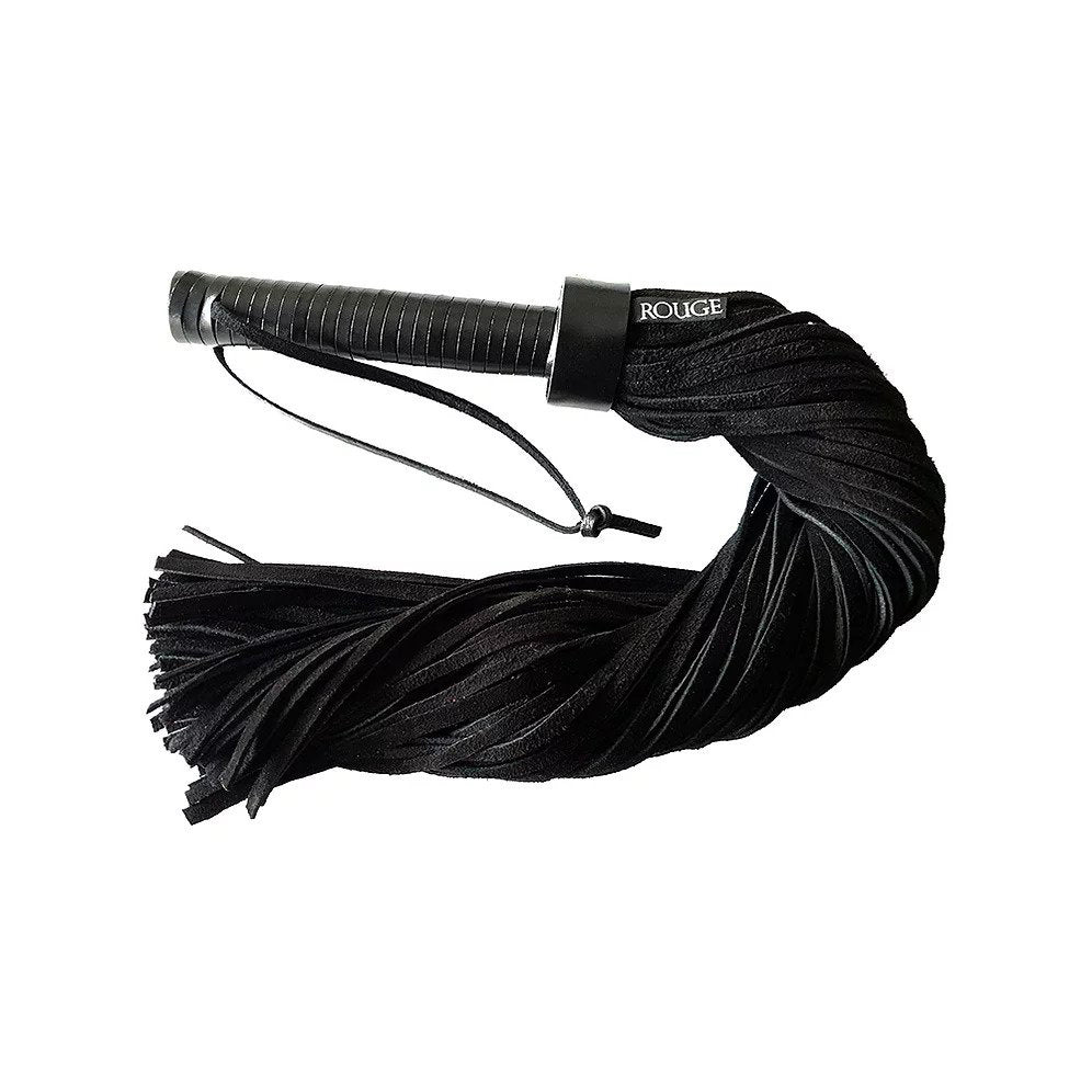 Rouge Leather Handle Suede Flogger - Peaches & Cream