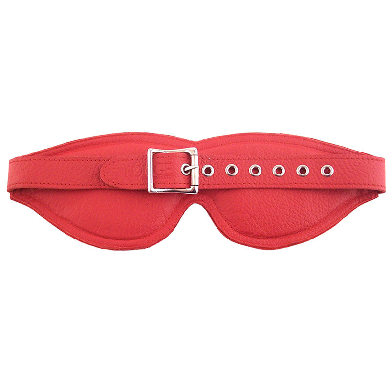 Rouge Garments Large Red Padded Blindfold - Peaches & Cream