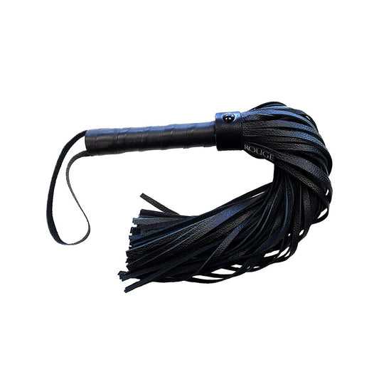 Rouge Garments Plain Black Flogger - Peaches & Cream