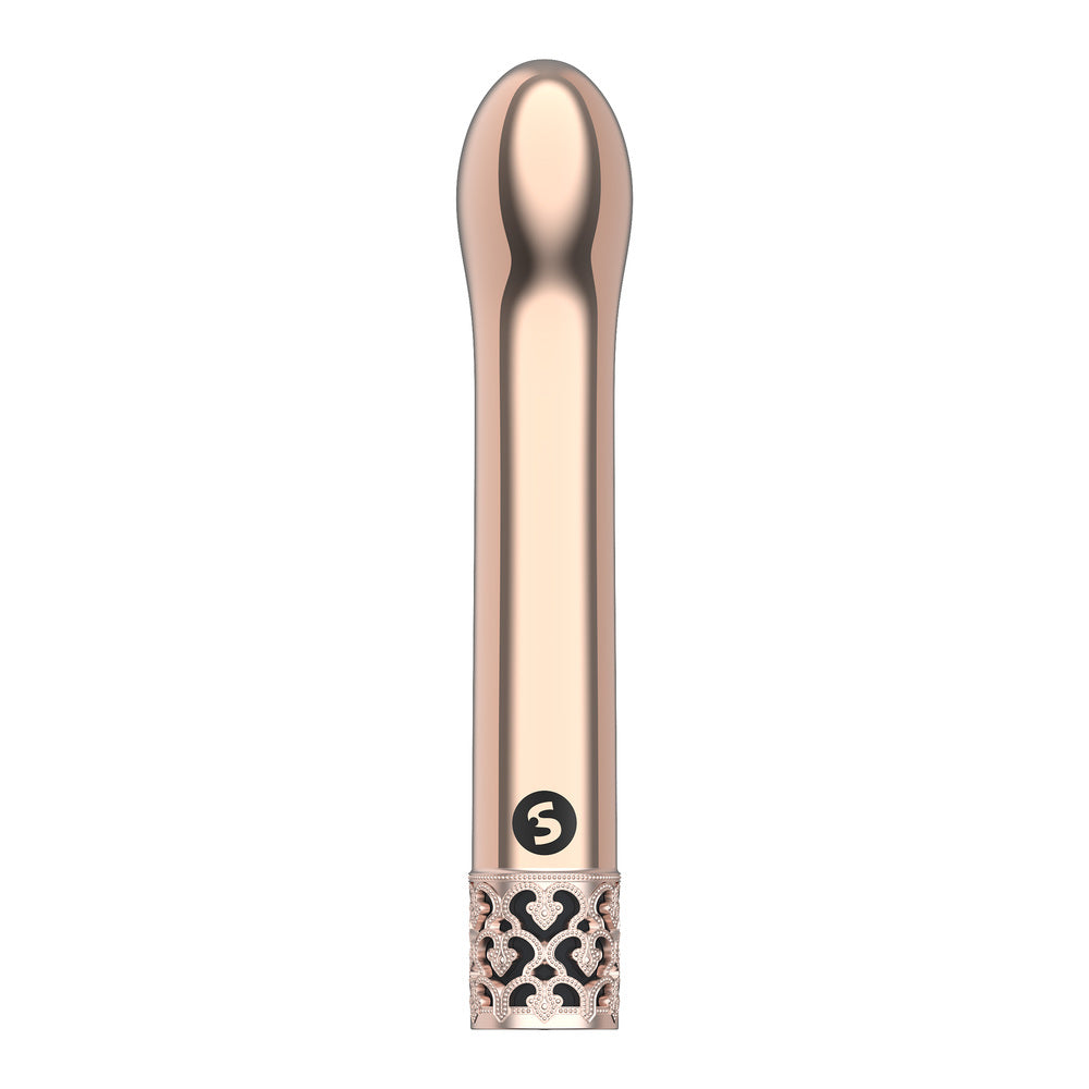 Royal Gems Jewel Rechargeable G Spot Bullet Rose Gold - Peaches & Cream