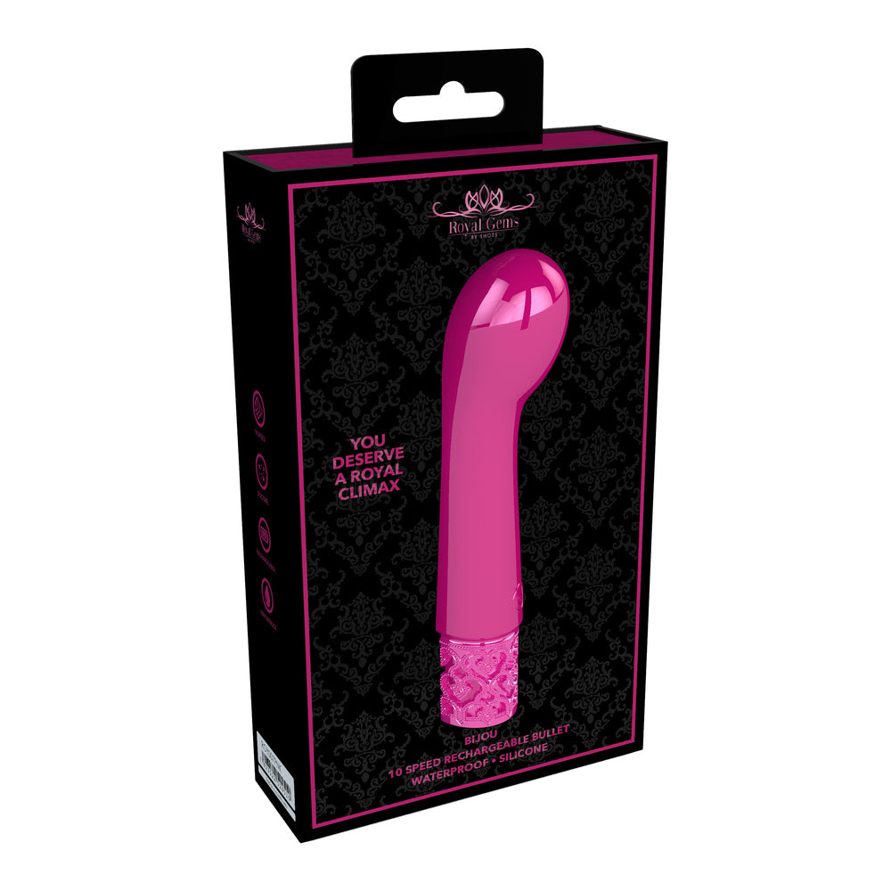 Royal Gems Bijou Rechargeable Silicone Bullet Pink - Peaches & Cream