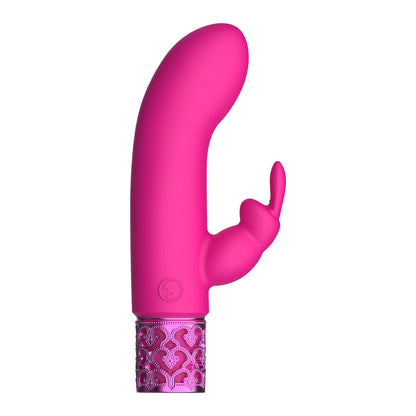 Royal Gems Dazzling Rechargeable Rabbit Bullet Pink - Peaches & Cream