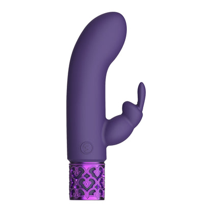 Royal Gems Dazzling Rechargeable Rabbit Bullet Purple - Peaches & Cream