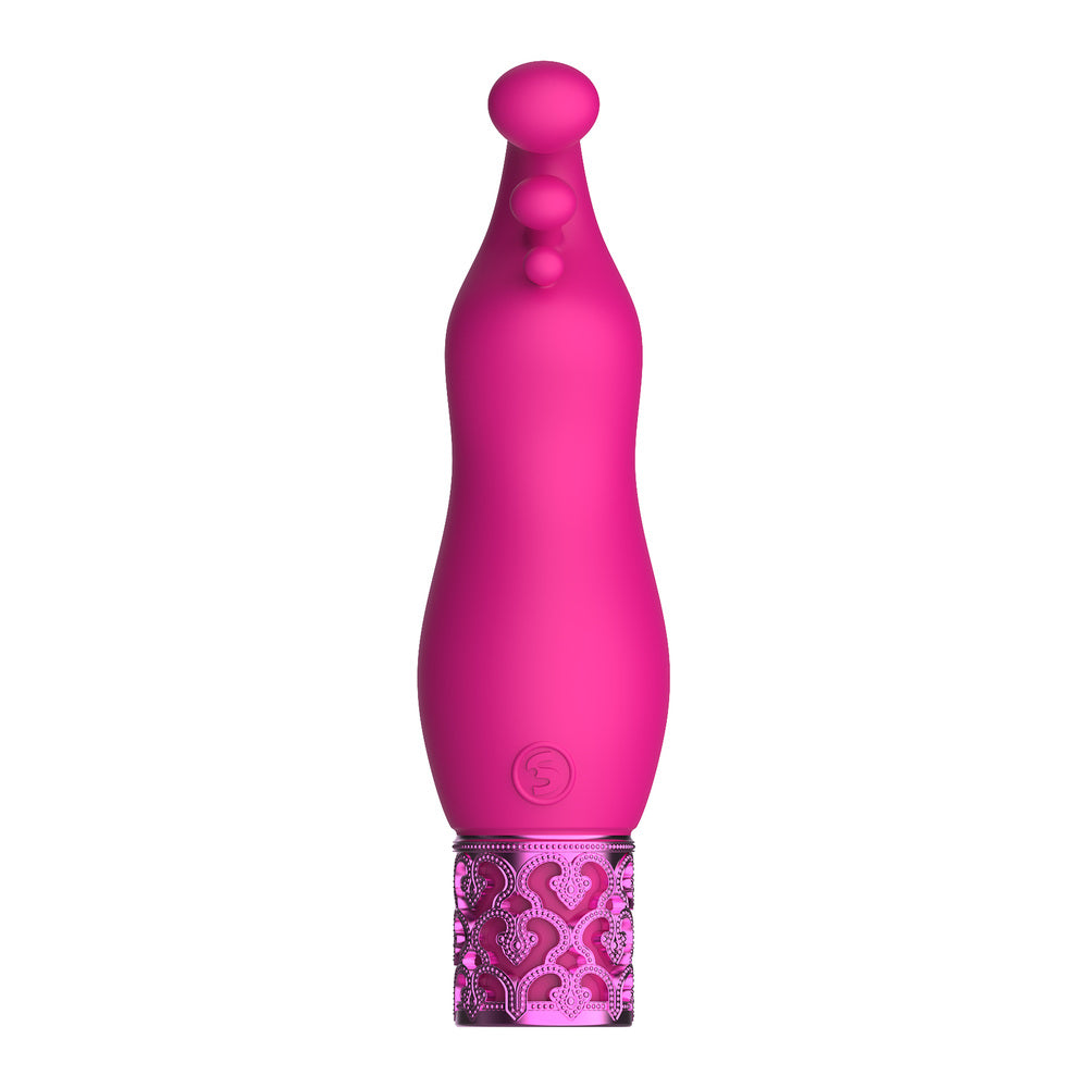 Royal Gems Exquisite Rechargeable Silicone Bullet Pink - Peaches & Cream