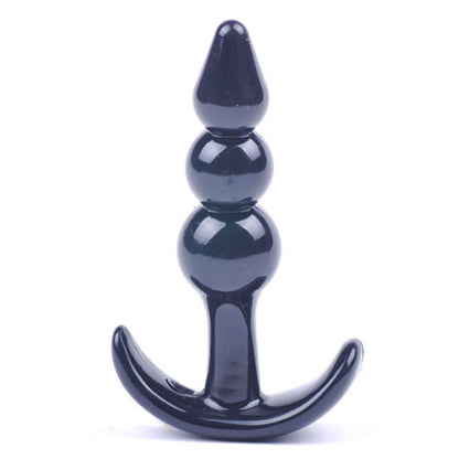 Small Black Beaded Anal Plug - Peaches & Cream