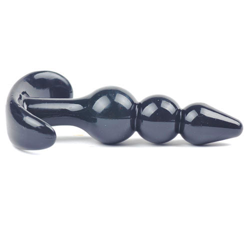 Small Black Beaded Anal Plug - Peaches & Cream