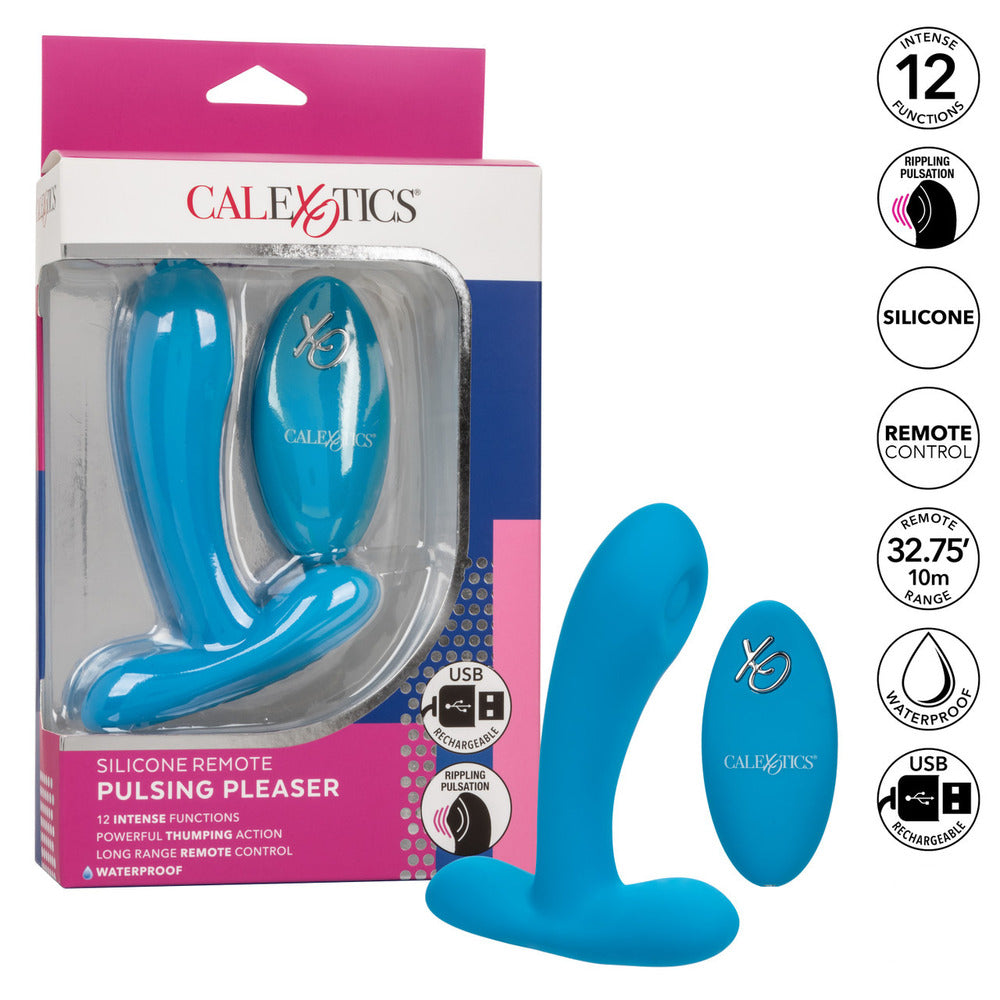 Remote Controlled Pulsing Pleaser Vibrator - Peaches & Cream