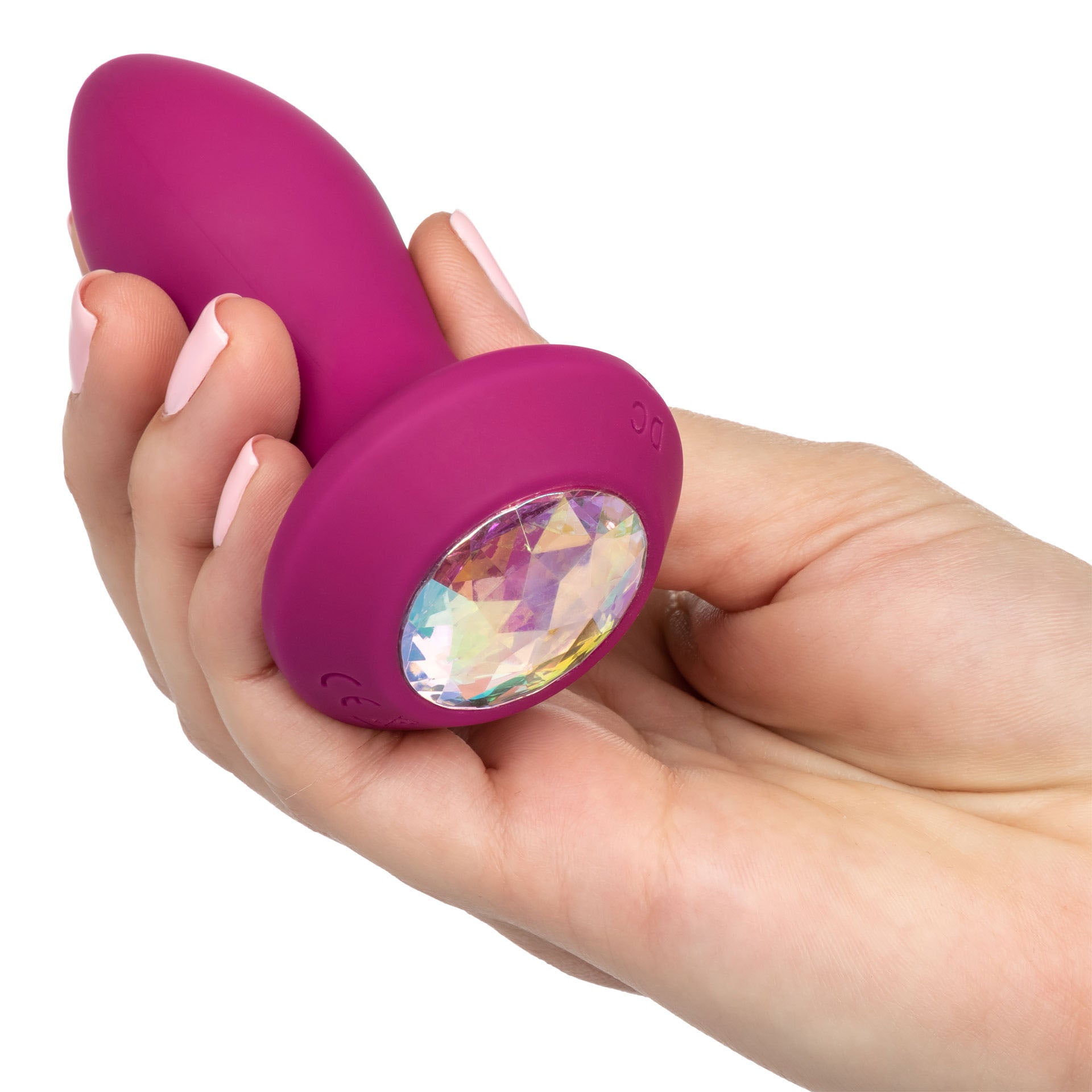 Power Gem Butt Plug Vibrating Crystal Probe PETITE - Peaches & Cream