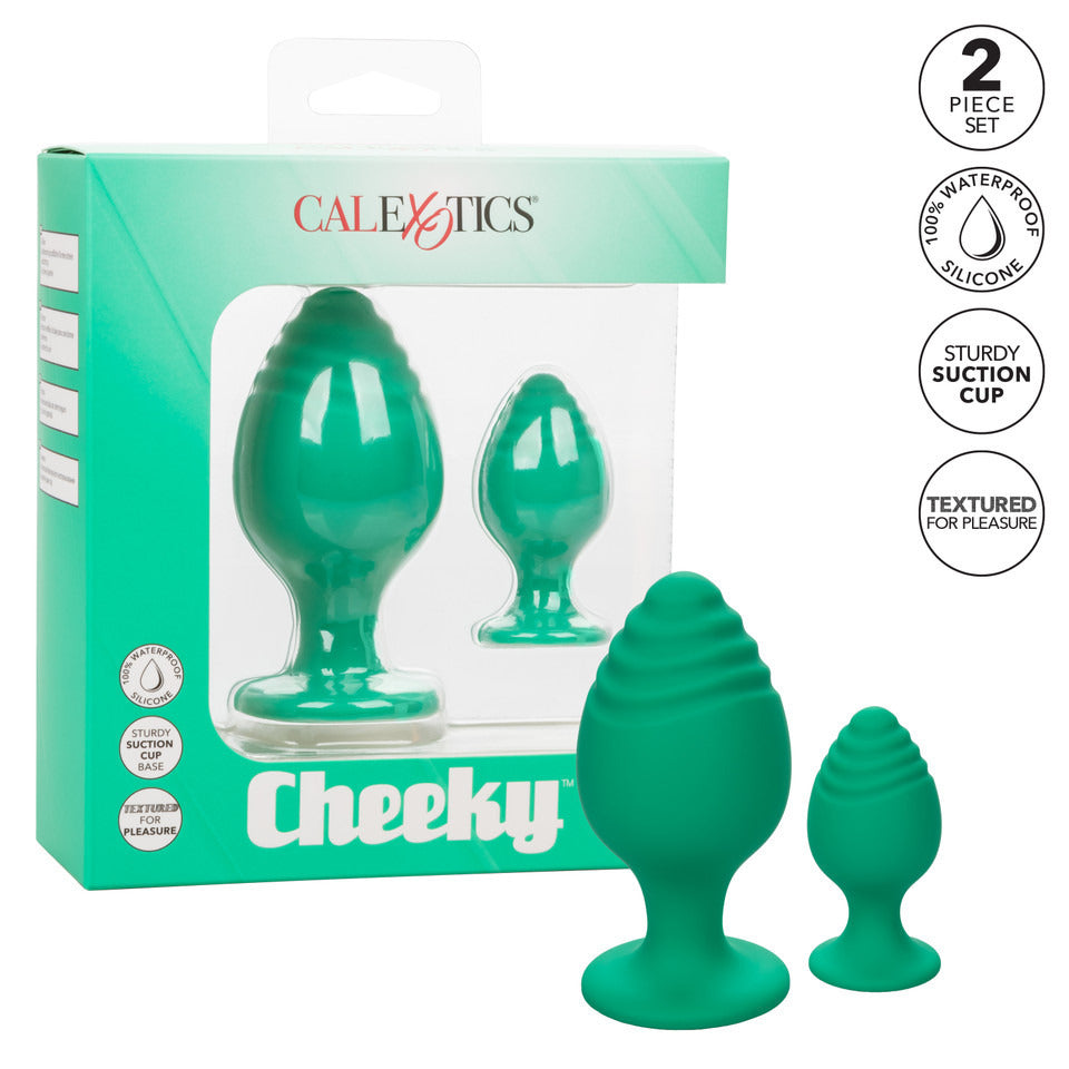 Cheeky Butt Plug Duo Green - Peaches & Cream