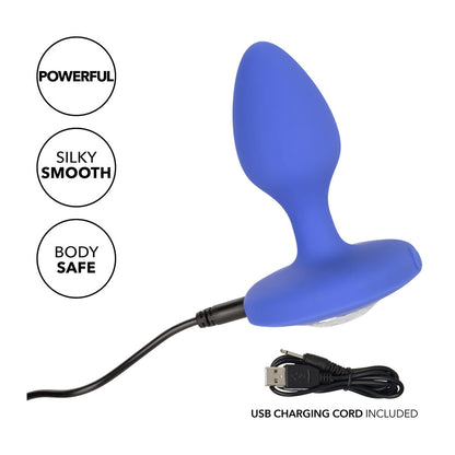 Cheeky Gems Medium Rechargeable Vibrating Butt Plug - Peaches & Cream