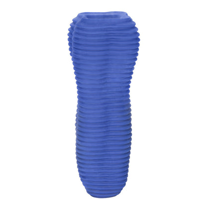 Apollo Stroker Closed End Textured Masturbator Blue - Peaches & Cream