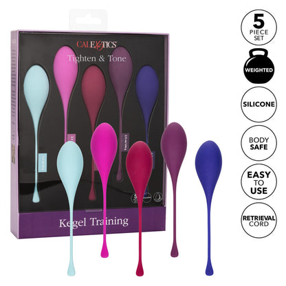 Tighten And Tone Kegel Training 5 Piece Set - Peaches & Cream