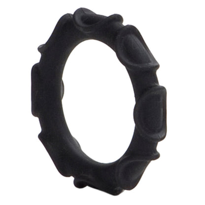 Atlas Silicone Cock Ring Black - Peaches & Cream