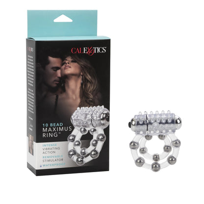 10 Bead Maximus Cock Ring - Peaches & Cream