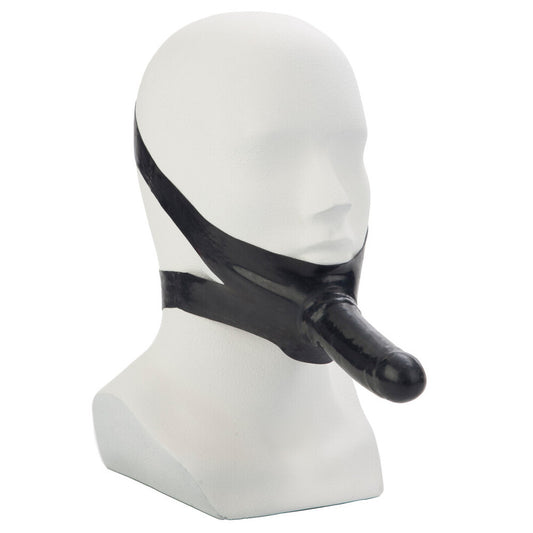 The Accommodator Face Strap On Dildo Black - Peaches & Cream