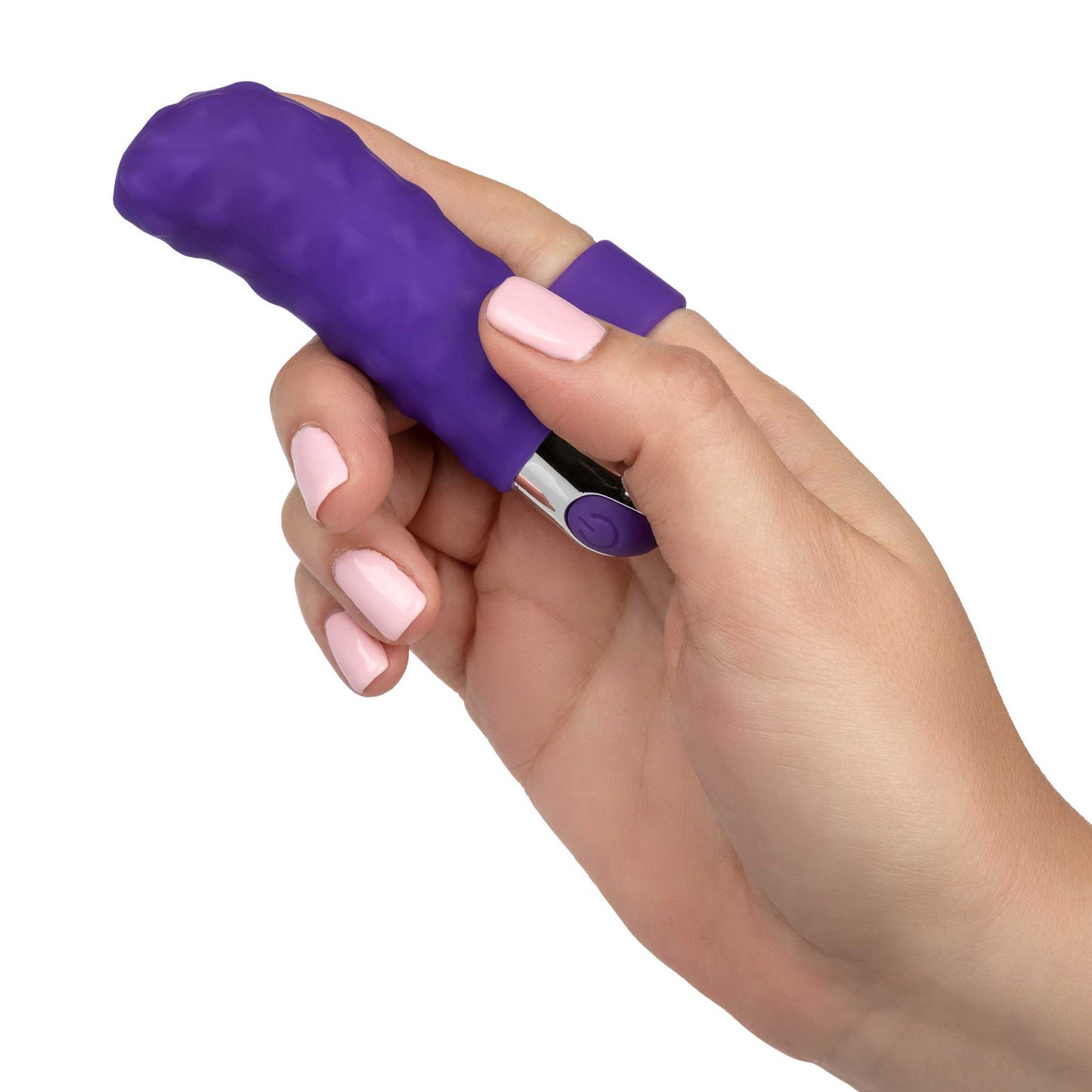 Intimate Play Purple Rechargeable Finger Teaser - Peaches & Cream