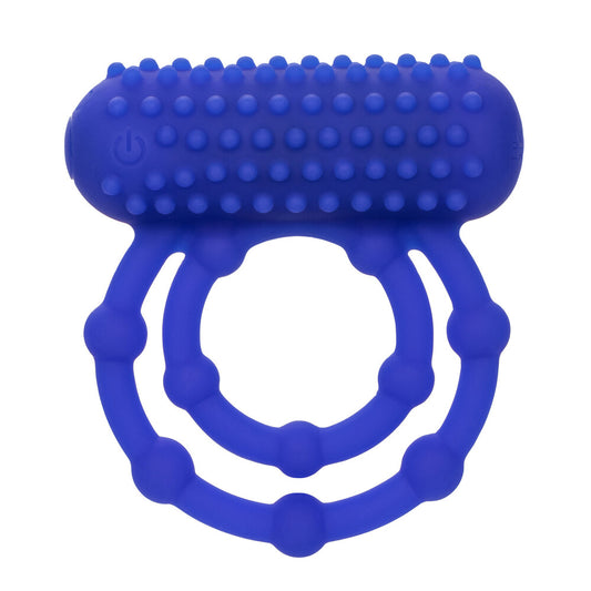 A blue rechargeable cock ring