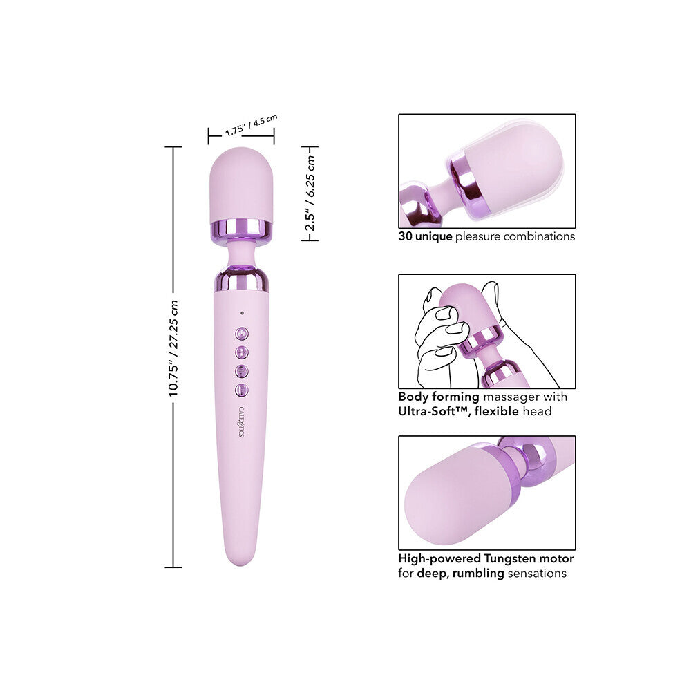 Opulence High Powered Rechargeable Wand Massager - Peaches & Cream