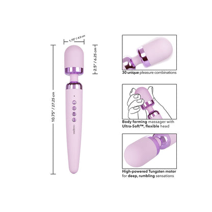 Opulence High Powered Rechargeable Wand Massager - Peaches & Cream