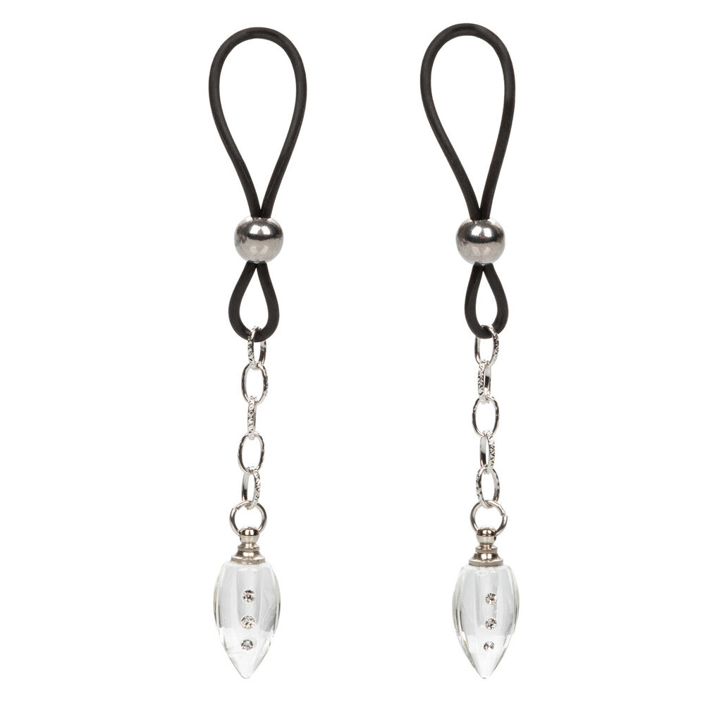 Nipple Play NonPiercing Nipple Jewellery Crystal Teardrop - Peaches & Cream