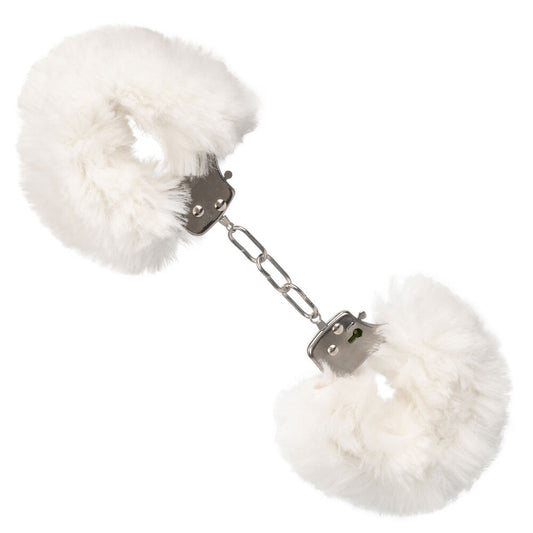 Ultra Fluffy Furry Cuffs White - Peaches & Cream