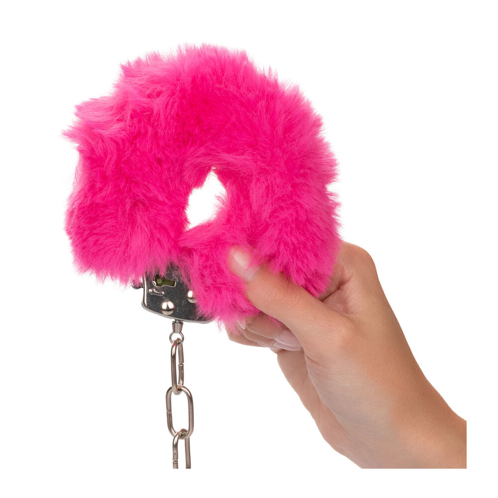 Ultra Fluffy Furry Cuffs Pink - Peaches & Cream