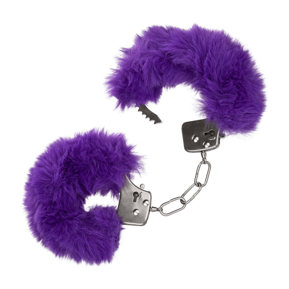 Ultra Fluffy Furry Cuffs Purple - Peaches & Cream