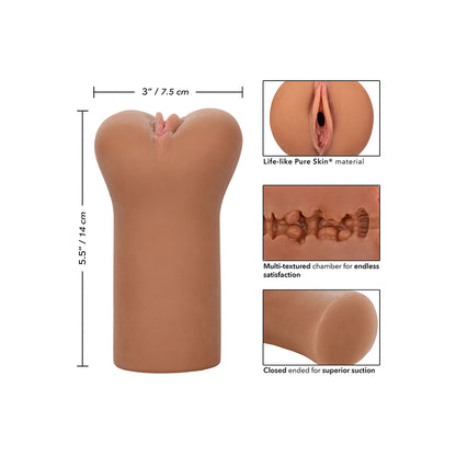 Boundless Vulva Masturbator Flesh Brown - Peaches & Cream