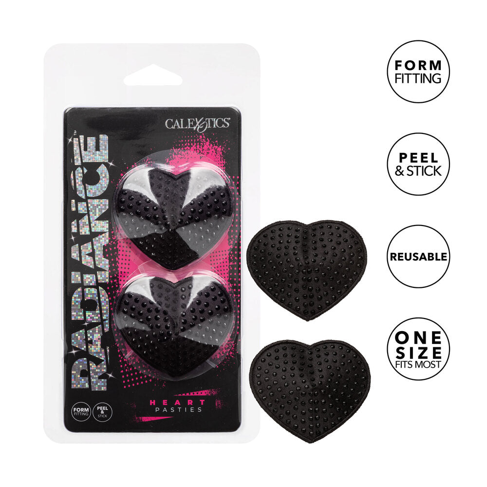 Radiance Black Heart Pasties - Peaches & Cream