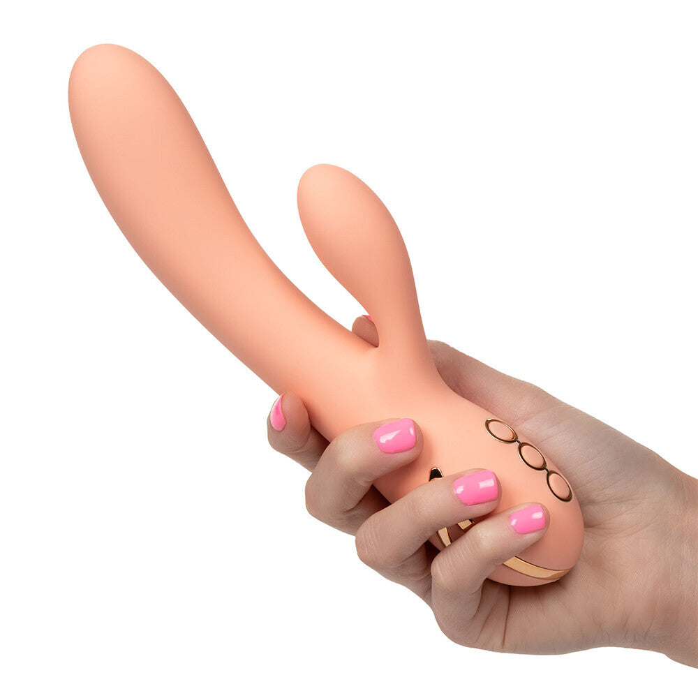 Monterey Magic Vibrator with Clit Stim - Peaches & Cream